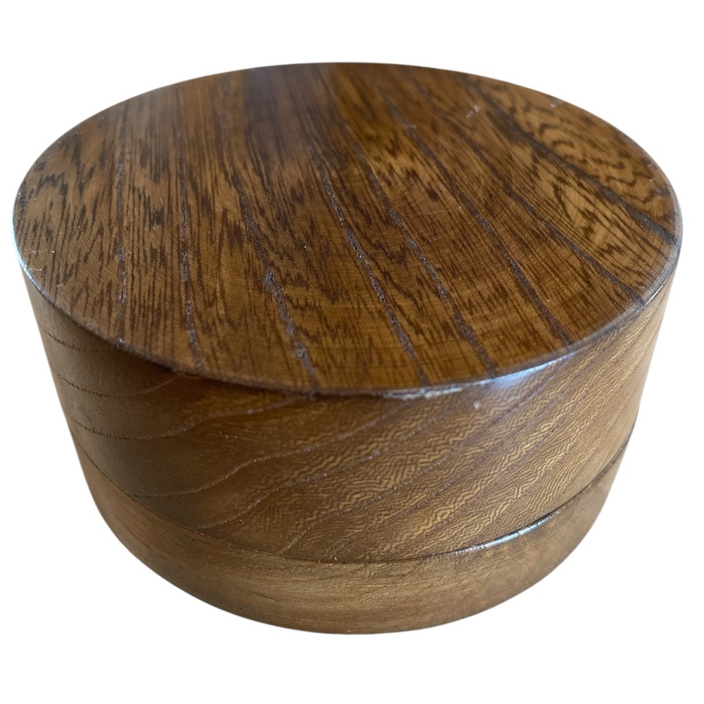 Vintage Patty By Edna Hibel Wood Round Box Trinket/Vanity/Jewelry Signed wood - Picture 5 of 14